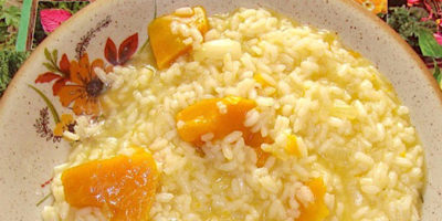 Rsotto per 4 persone alla zucca.