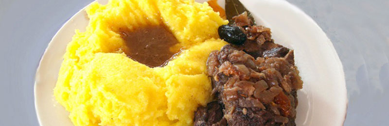 Capra in umido con polenta