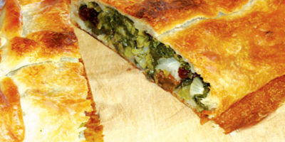 Strudel con ripieno di spinaci