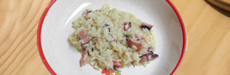 Un ottimo risotto con il polpo