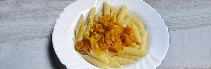 Penne condite con la zucca